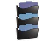 2200 Series Wall File System Letter Black 3 pack