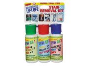 Stain Removal Kit Lemon Scent 3 2oz Bottles With Wand Guide 4 carton