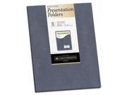 One Pocket Presentation Folders 8 1 2 X 11 Gray Metallic 8 pack