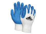 Flex Tuff Work Gloves White blue Large 10 Gauge 1 Dozen
