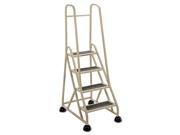 4 Step Ladder w 2 Handrails 24 5 8 x33 1 2 x66 Beige Sold as 1 Each