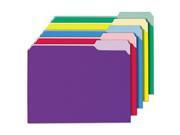 Recycled Interior File Folders 1 3 Cut Top Tab Letter Assorted 100 box