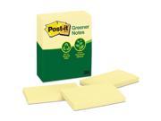 Greener Original Recycled Note Pads 3 X 5 Canary Yellow 100 Sheet 12 pack