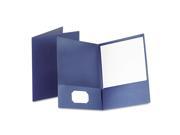 Linen Finish Twin Pocket Folders Letter Navy 25 box