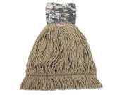 Patriot Looped End Wide Band Mop Head Medium Green brown 12 carton