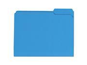 Colored File Folders 1 3 Cut Assorted Two Ply Top Tab Letter Blue 100 box