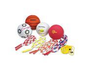 Physical Education Kit W seven Balls 14 Jump Ropes Assorted Colors