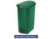 Slim Jim Resin Step On Container End Step Style 13 gal Green RCP1883585