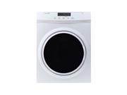 Majestic 13 lb.Compact Standard Electric Dryer in White with Silver Trim MJD860 coming with Venting and Sensor Dry option.