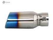 Fedar Exhaust Tip 2.5 Inlet 2.5X5 Outlet 7.5 Long Dual Wall Rolled Angle Cut