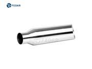 Fedar Exhaust Tailpipe Tip 2.25 Inlet 3 Outlet 8 Dual Wall Slant Angle Cut