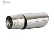 Fedar Exhaust Tip 2.25 Inlet 3.2X3.9 Outlet 7.9 Long Dual Wall Rolled Angle Cut