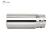 Fedar Exhaust Tip 3.5 Inlet 4 Outlet 10 Long Dual Wall Rolled Flat End