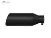 Fedar Truck Exhaust Tip 2.5 Inlet 4 Outlet 12 Long Rolled End Angle Cut