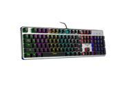 HAVIT RGB Backlit Wired Mechanical Gaming Keyboard with Blue Switches Black Sliver