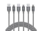 USB Type C Cable HAVIT Nylon Braided USB C to USB 3.0 Cable 3.3ft 1m 3Pack for Apple Macbook 12 ChromeBook Pixel Nexus 6P 5X One Plus 2 Nokia N1 Tablet an