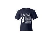 Shop4Ever Youth I Wear Blue For My Grandpa Prostate Cancer Graphic Youth T-Shirt Small Navy Blue Shop4Ever Youth I Wear Blue For My Grandpa Prostate Cancer Graphic Youth T-Shirt Small Navy Blue