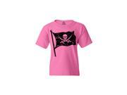 Shop4Ever Youth Skull Black Pirate Flag Jolly Roger Pirate Graphic Youth T-Shirt Large Azalea Pink Shop4Ever Youth Skull Black Pirate Flag Jolly Roger Pirate Graphic Youth T-Shirt Large Azalea Pink