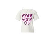 Shop4Ever Youth Fear The Bow Cheer Graphic Youth T-Shirt Small White Shop4Ever Youth Fear The Bow Cheer Graphic Youth T-Shirt Small White