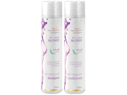 MARC DANIELS Professional Purple Shampoo Conditioner Set for Blonde Highlight Color Treated Grey and Natural Blonde Hair.