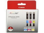 Canon CLI-251XL 3PK 3-Ink Value Pack for Canon Photo Papers