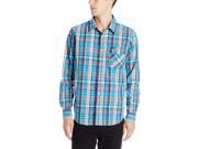 LRG Men s Research Collection Long Sleeve Plaid Woven Shirt