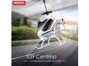 Syma S39 2.4G 3CH RC Remote Control Helicopter Gyro Flashing Lights Anti Shock White Color