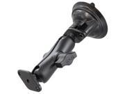 RAM B 166AU Assembled Twist Lock Suction Cup with Double Socket Arm and Diamond Base Adapter; Overall Length 6.75