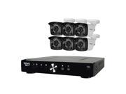 Aero HD 1080p 8 Ch. Video Security System with 6 Indoor Outdoor Cameras