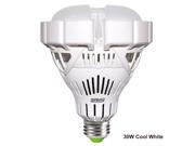 SANSI 30W Cool White LED Light Bulb 6500K 3000lm Ceramic Body 250W Equivalent for Garage Factory Warehouse Barn Sport Hall Lighting