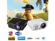 Portable LED Android Wifi Projector 1500 Lumens Smart TV AV HDMI USB SD Rj45 Home Theater US