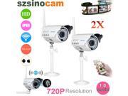 2X Szsinocam Wireleess 720P HD WiFi Waterproof ONVIF Home Security CCTV IP Network Camera Night Vision Plug Play US