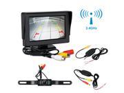 4.3 TFT LCD Monitor Wireless Car Backup Reverse Camera Rear View System Night Vision Waterproof