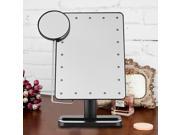 Touch Screen 20 LED Lighted Beauty Makeup Mirror Vanity Tabletop with Removable 10x Magnifying Mirrors