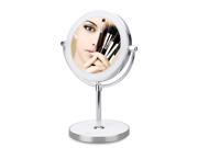 7X Magnification Double Side LED Lighted Makeup Cosmetic Mirror Rechargerable Countertop