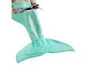 LANGRIA Fashion Glittering Flannel Mermaid Tail Sofa Bedding Blanket for Girls Kids Adults 60’ X25’’ Green Pink Purple