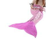 LANGRIA Fashion Glittering Flannel Mermaid Tail Sofa Bedding Blanket for Girls Kids Adults Purple 60’ X25’’