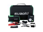 Suaoki 18000mAh 600A Peak 12V Auto Car Jump Starter Booster Power Battery Charger Emergency Kit w Air Compressor Pump Built in LED Flashlight