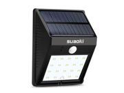 Suaoki Solar Lights 20 LED Waterproof Motion Sensor Outdoor Dimming Bright Light for Patio Deck Yard Garden with Motion Activated Auto On Off