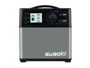 Suaoki Solar Powerhouse Power Supply Compact 400Wh Power Source Generator with 4 USB Ports 2 AC DC Inverters 1 Cigarette Lighter Socket for Camping Emergency Ba