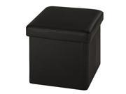 LANGRIA Faux Leather Folding Storage Ottoman Cube Seat Footrest Stool