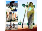 Enkeeo 22 Cruiser Skateboard Fishboard for Kids Youths Adults Stars Pattern