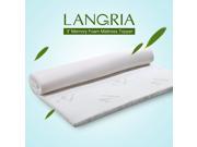 LANGRIA 3 Inch Memory Foam Mattress Topper with Removable Hypoallergenic Bamboo Cover CertiPUR US Certified Full Size