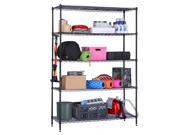 5 Tier Heavy Duty Extra Large Kitchen Garage Wire Shelving Unit Storage Shelves Rack 66.9 Height x 47.2 Width x 17.7 Depth 441 lbs Load Capacity