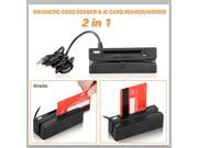 2 in 1 USB 3 Track Magnetic Card Reader IC card Reader Writer