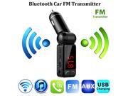 Car Wireless Bluetooth FM Transmitter Hands free MP3 Player with Dual USB Charger for Car Home