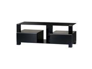 Sonorous Mood MD 9135 Modern Wood and Glass TV Stand For Sizes up to 60 Black Black