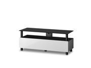 Sonorous Troy TRN 2110 Modern Wood TV Stand With Hidden Wheels For TV s up to 55 White