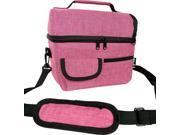 PuTwo Lunch Bag Insulated Tote Large Capacity with Adjustable Shoulder Strap Lunch Bag Allerbaby Rosy