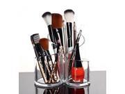 PuTwo Acrylic Makeup Brush Holder Desk Organizer Cosmetics Organizer Lipstick Organizer Round 370 Gram